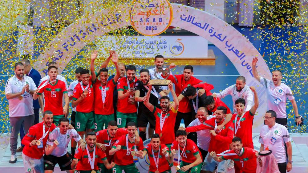 أسود القاعة يحرزون اللقب العربي الثالث على التوالي