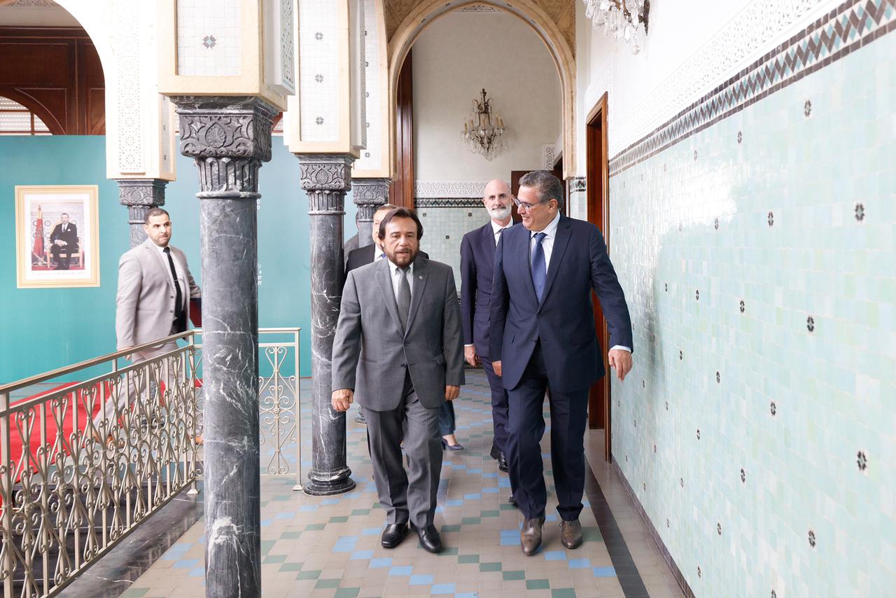 مباحثات حول التعاون بين أخنوش و نائب رئيس السلفادور