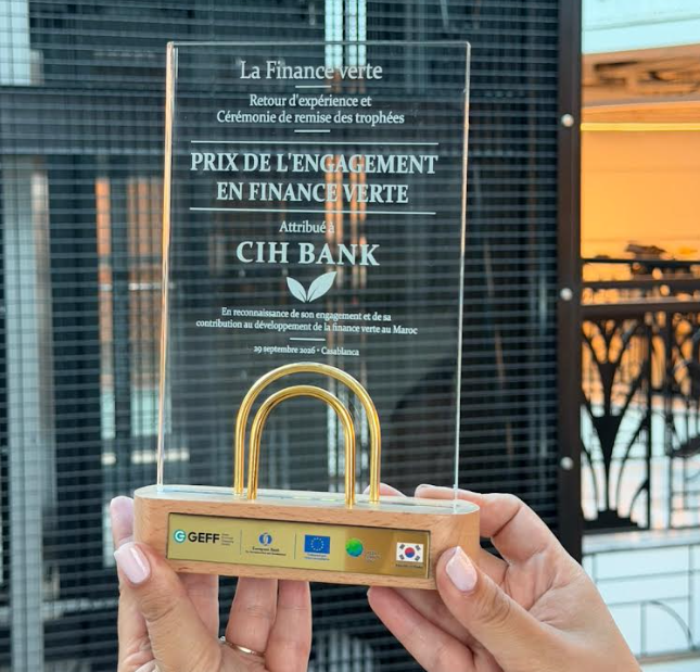 CIH Bank تتوج بجائزة من البنك الأوروبي لإعادة الإعمار والتنمية في مجال الانتقال الطاقي