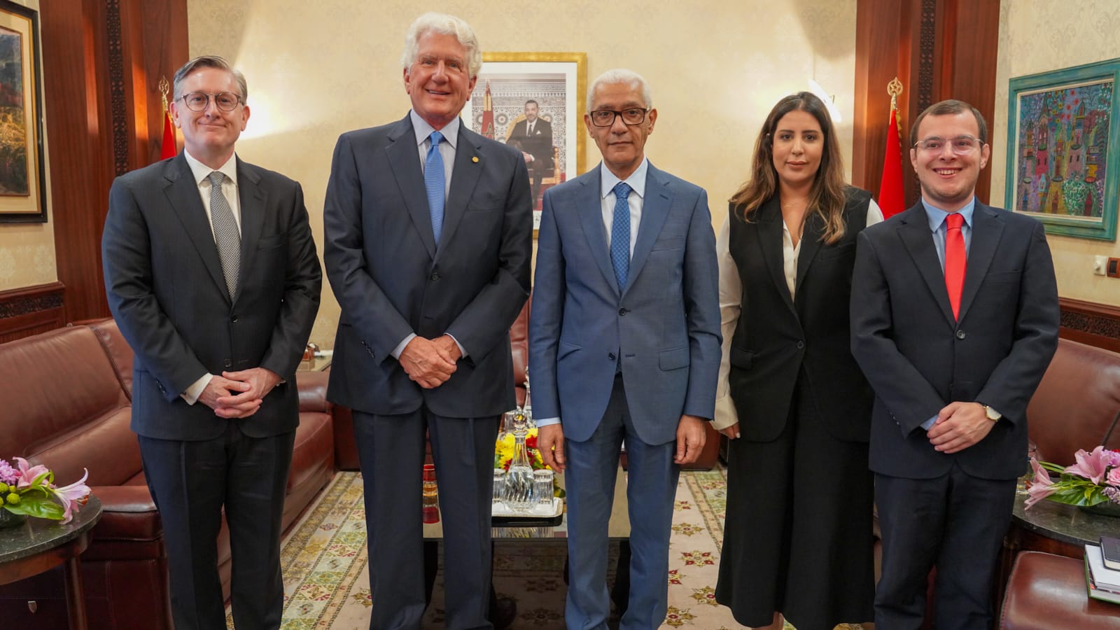 الطالبي العلمي يتباحث مع رئيس واعضاء معهد "اتفاقات إبراهيم"